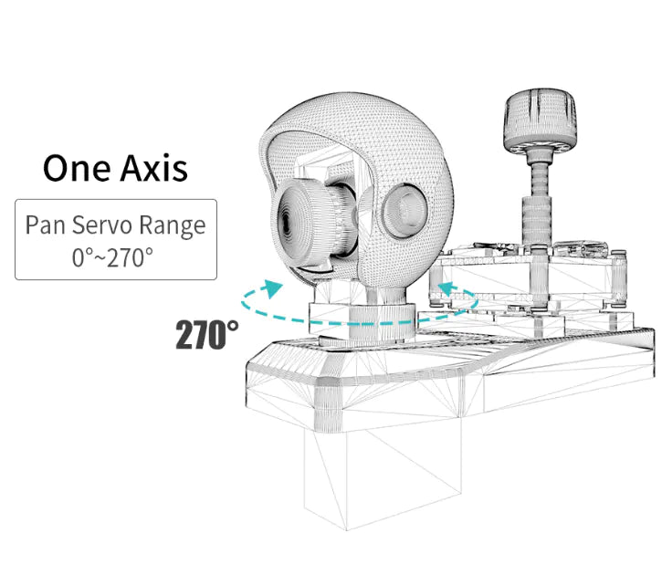 ATOMRC High-Resolution 3D Print Wide Angle Range Gimbal for FPV Airplane Fixed Wing