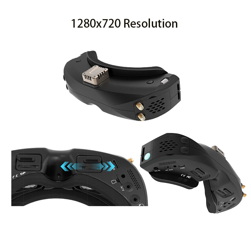 skyzone fpv goggles Skyzone Skyzone SKY04O PRO FPV Goggles 5.8GHz 1280*720 48CH OLED Diversity 42° FOV SMA Analog w/ Dual SteadyView Receiver Display for FPV Drone