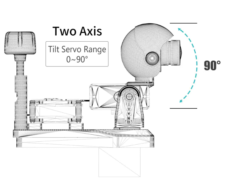 ATOMRC High-Resolution 3D Print Wide Angle Range Gimbal for FPV Airplane Fixed Wing